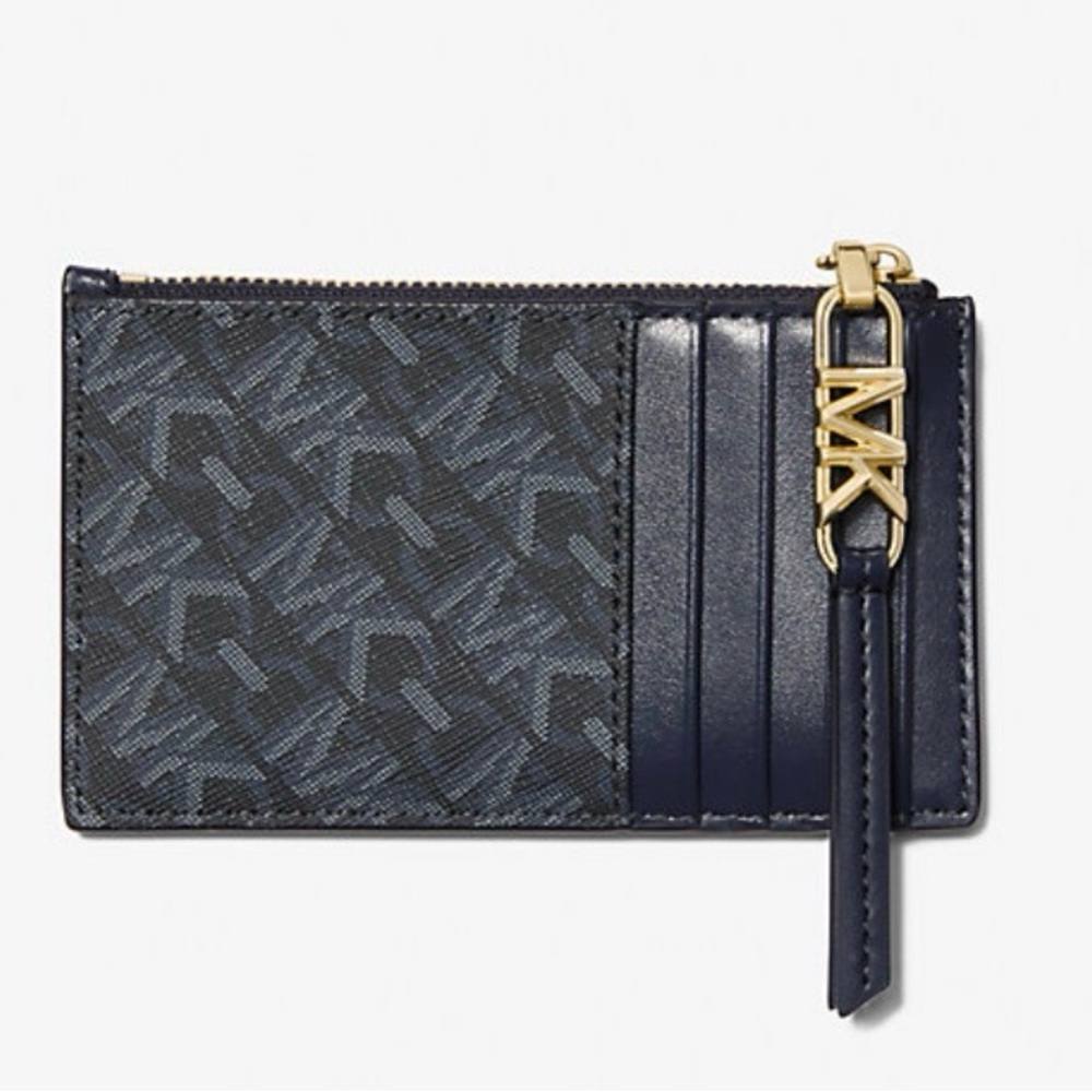 Michael Kors small empire Logo Card Holder - Admiral blue